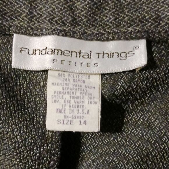Ladies Size 14 Fundamental Things Petitrs Grey Slacks - Picture 4 of 5